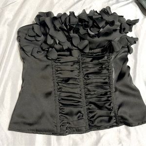 BEBÉ black strapless  top